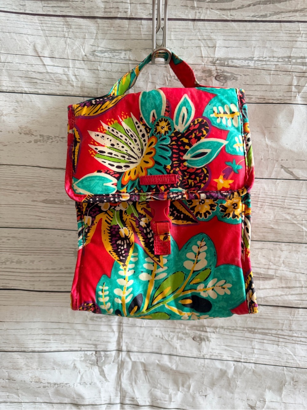 Vera Bradley Floral Cooler Bag in Red & Teal